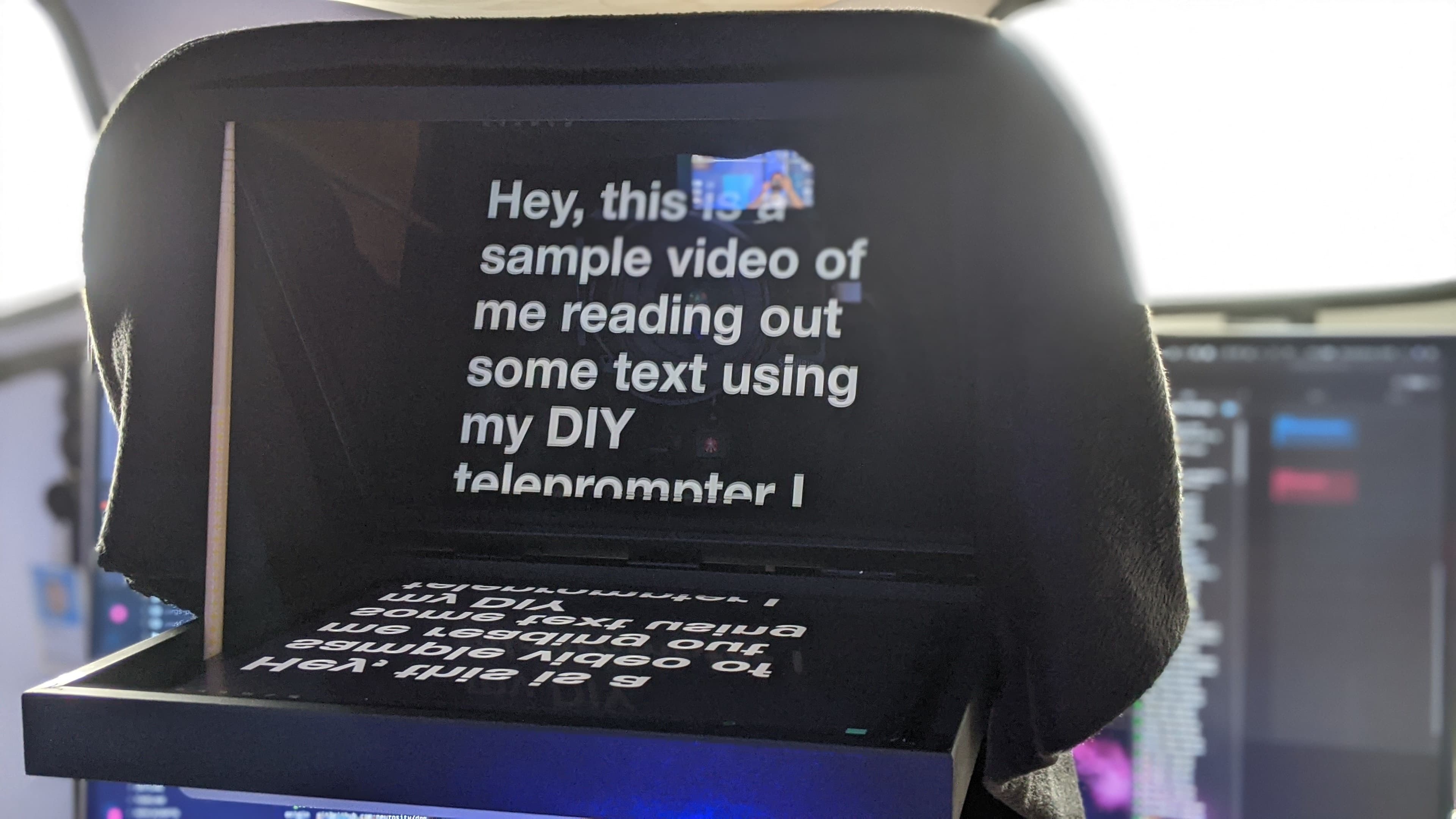 Build a DIY teleprompter for under $20 in less than 20min